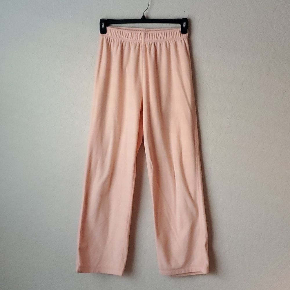 L.L. Bean Pink Fleece Pajama Pants Women's Size Small Regular Cozy Loungewear - Picture 1 of 8